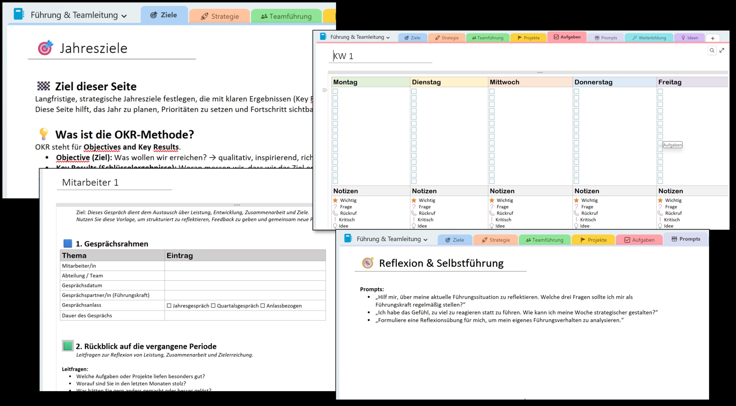 Onenote-Notizbuch für Führung Teamleitung